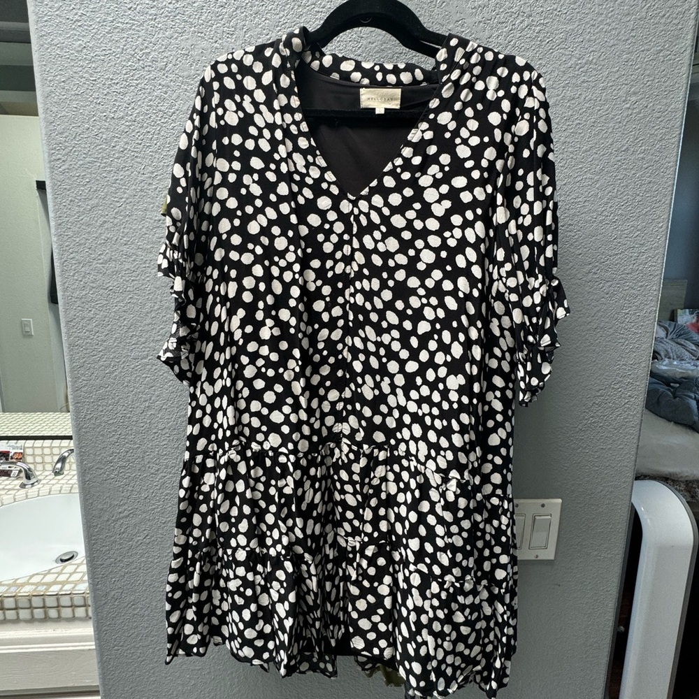 Black polkadot Dress